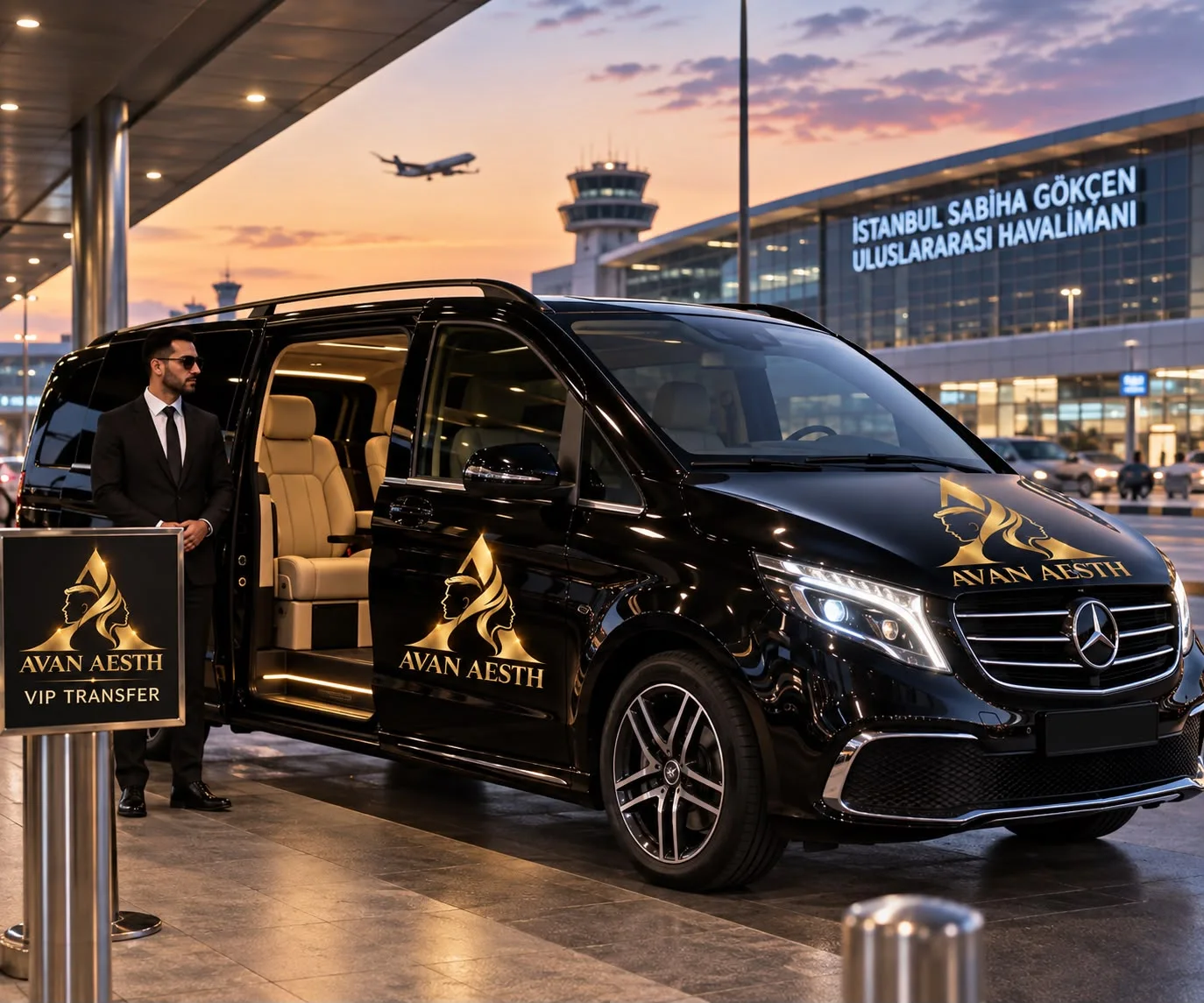 AVAN AESTH VIP transfer vehicle at Istanbul Sabiha Gökçen Airport